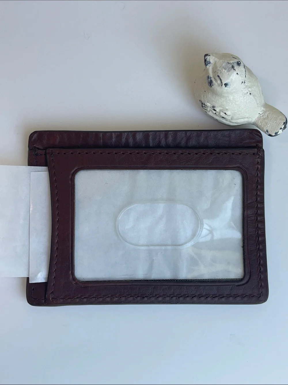 TRASK Genuine Leather ID Card Case